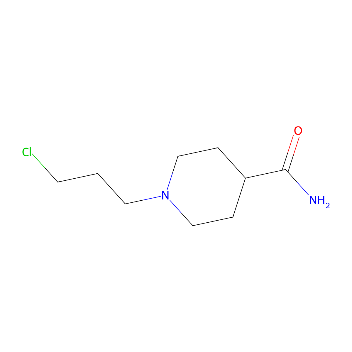 1-(3-Chloropropyl)piperidine-4-carboxamide molecular structure, CAS 129846-88-4