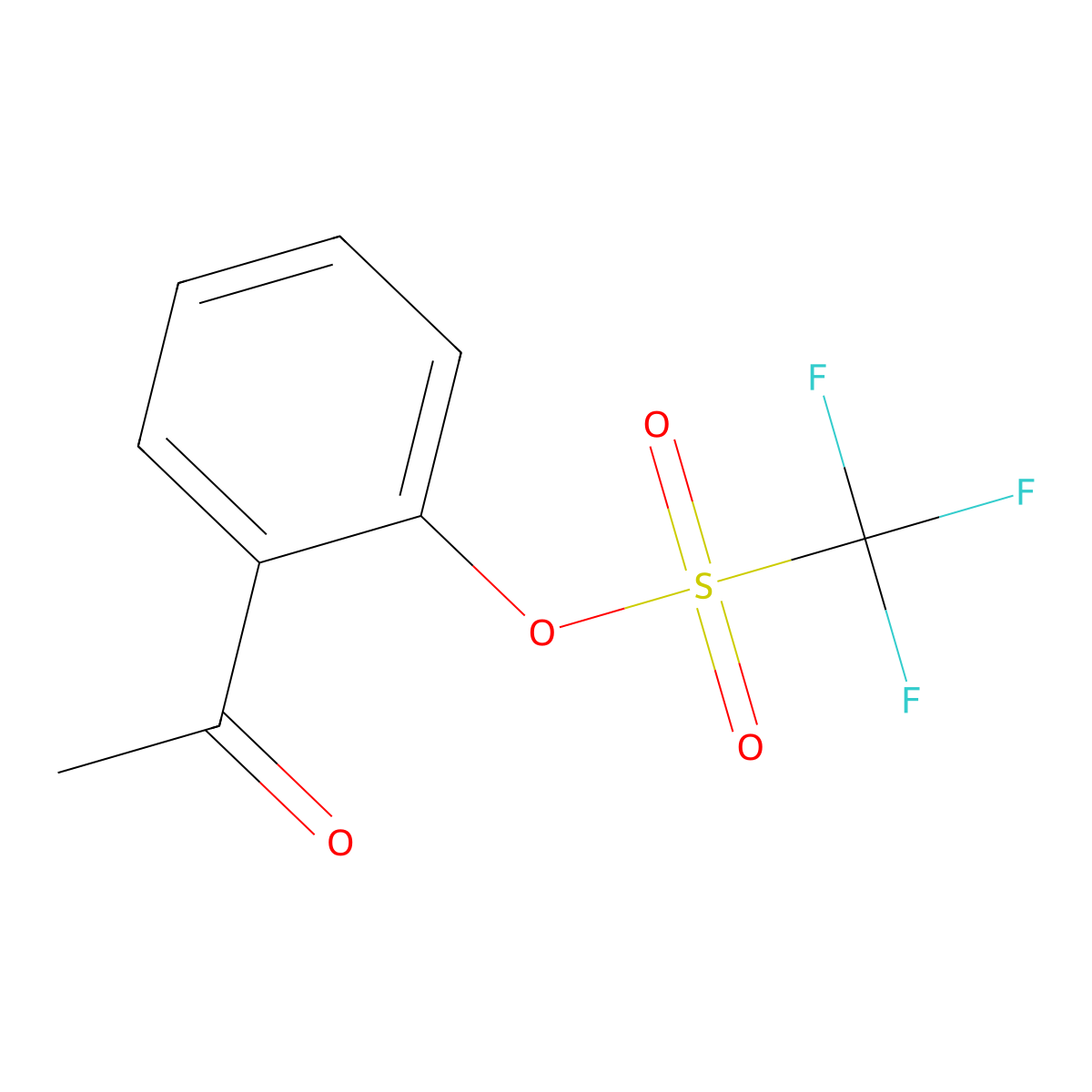 2-Acetylphenyl trifluoromethanesulfonate molecular structure, CAS 129849-05-4
