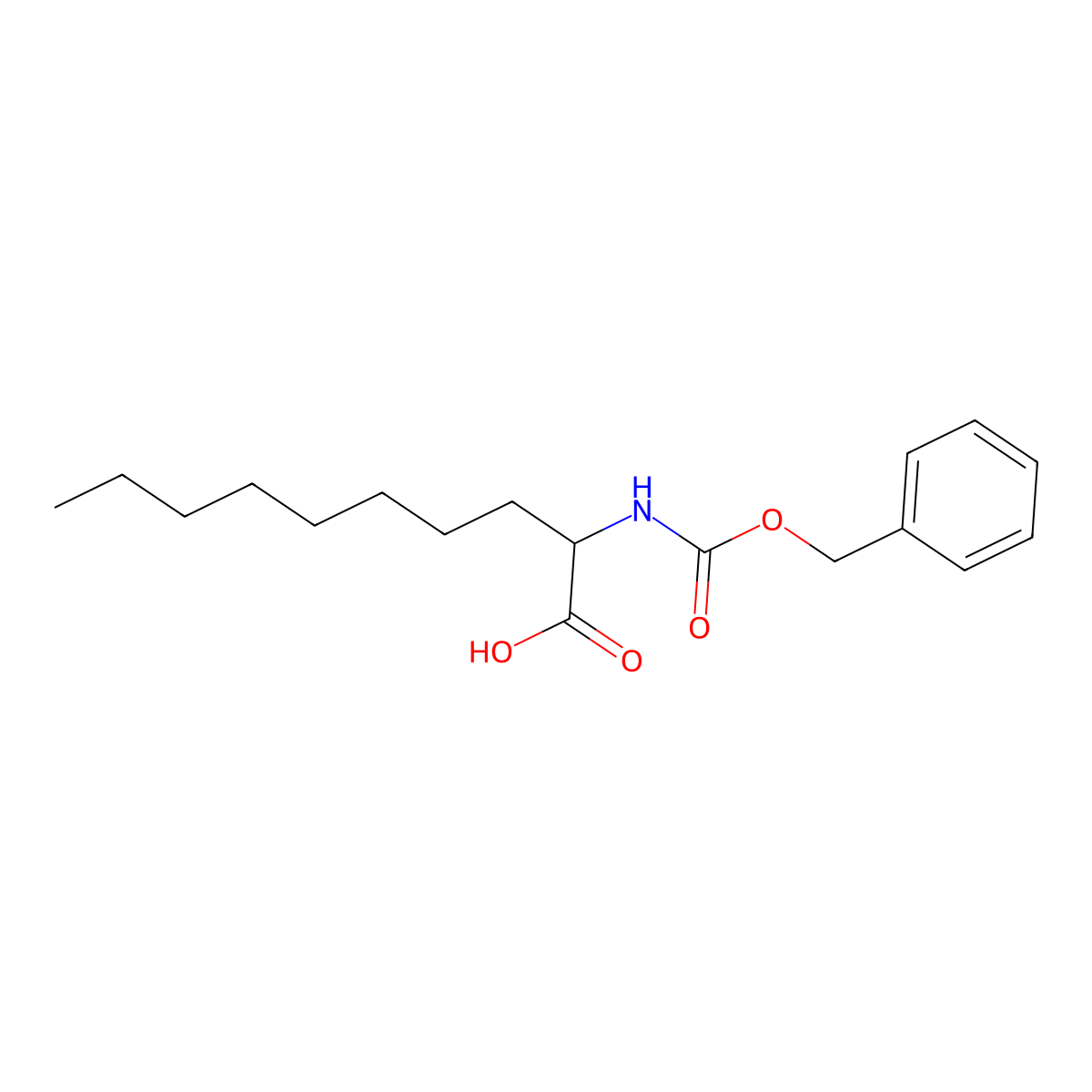 2-{[(Benzyloxy)carbonyl]amino}decanoic acid molecular structure, CAS 129850-85-7