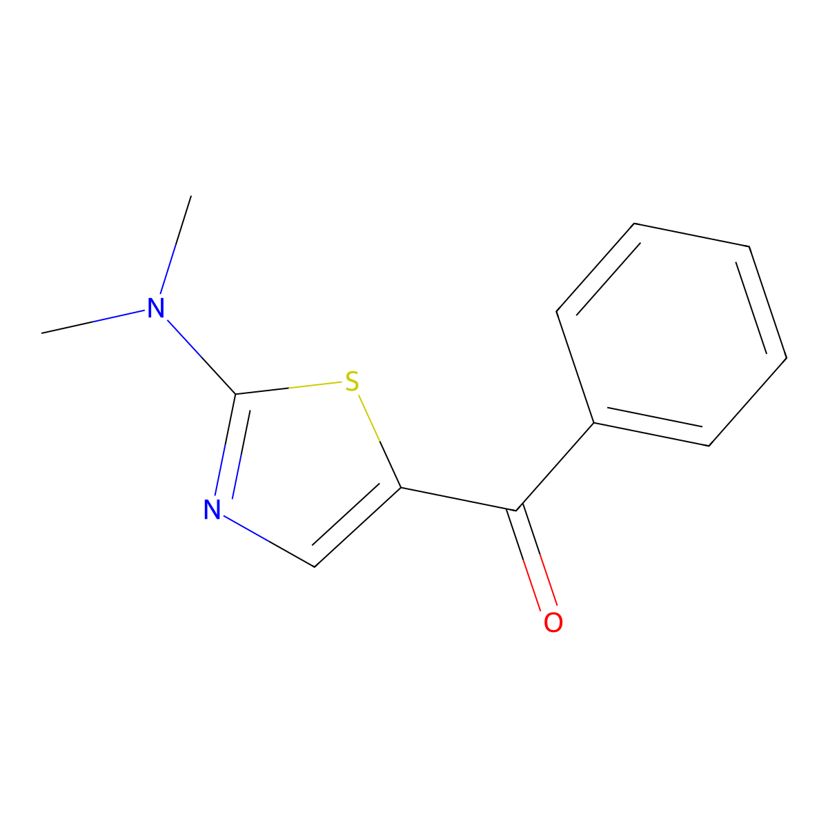 [2-(Dimethylamino)-1,3-thiazol-5-yl]-phenylmethanone molecular structure, CAS 129865-58-3