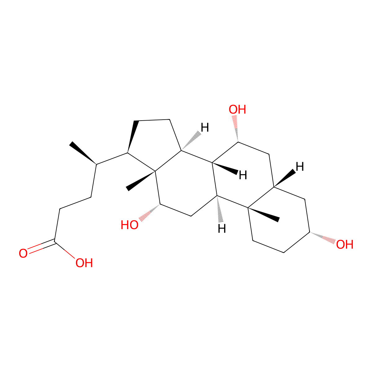 Cholic Acid molecular structure, CAS 129874-08-4