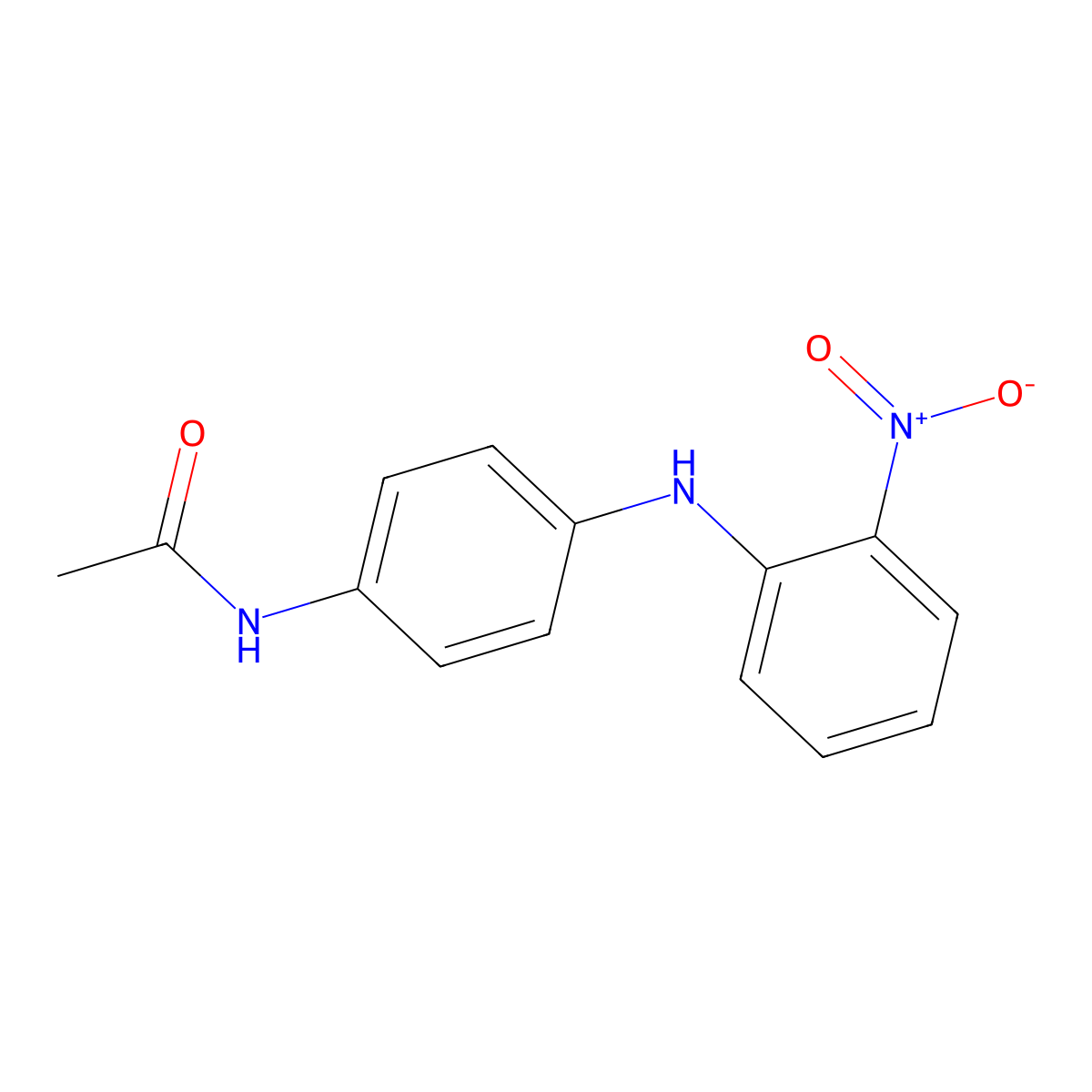N-{4-[(2-nitrophenyl)amino]phenyl}acetamide molecular structure, CAS 129880-97-3