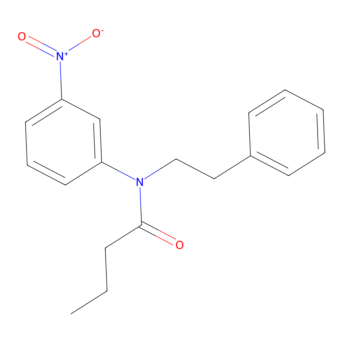 N-(3-nitrophenyl)-N-(2-phenylethyl)butanamide molecular structure, CAS 129882-08-2