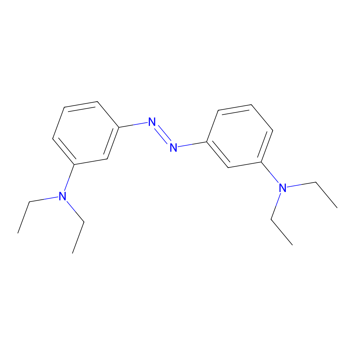 3-[(E)-2-[3-(Diethylamino)phenyl]diazen-1-yl]-N,N-diethylaniline molecular structure, CAS 129882-14-0