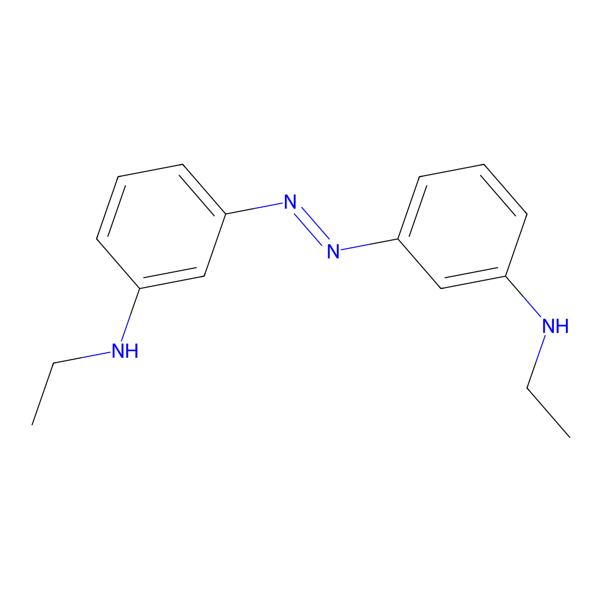 N-Ethyl-3-[(E)-2-[3-(ethylamino)phenyl]diazen-1-yl]aniline molecular structure, CAS 129882-15-1