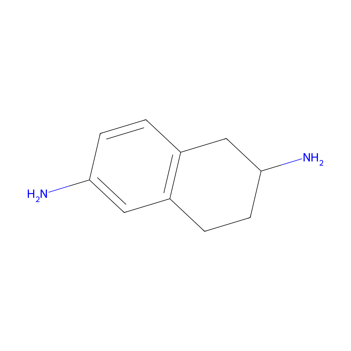1,2,3,4-Tetrahydronaphthalene-2,6-diamine molecular structure, CAS 129884-89-5