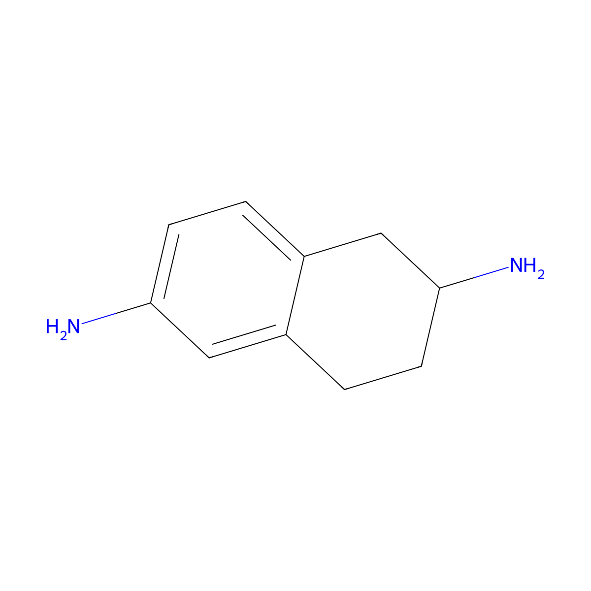 1,2,3,4-Tetrahydronaphthalene-2,6-diamine molecular structure, CAS 129884-89-5