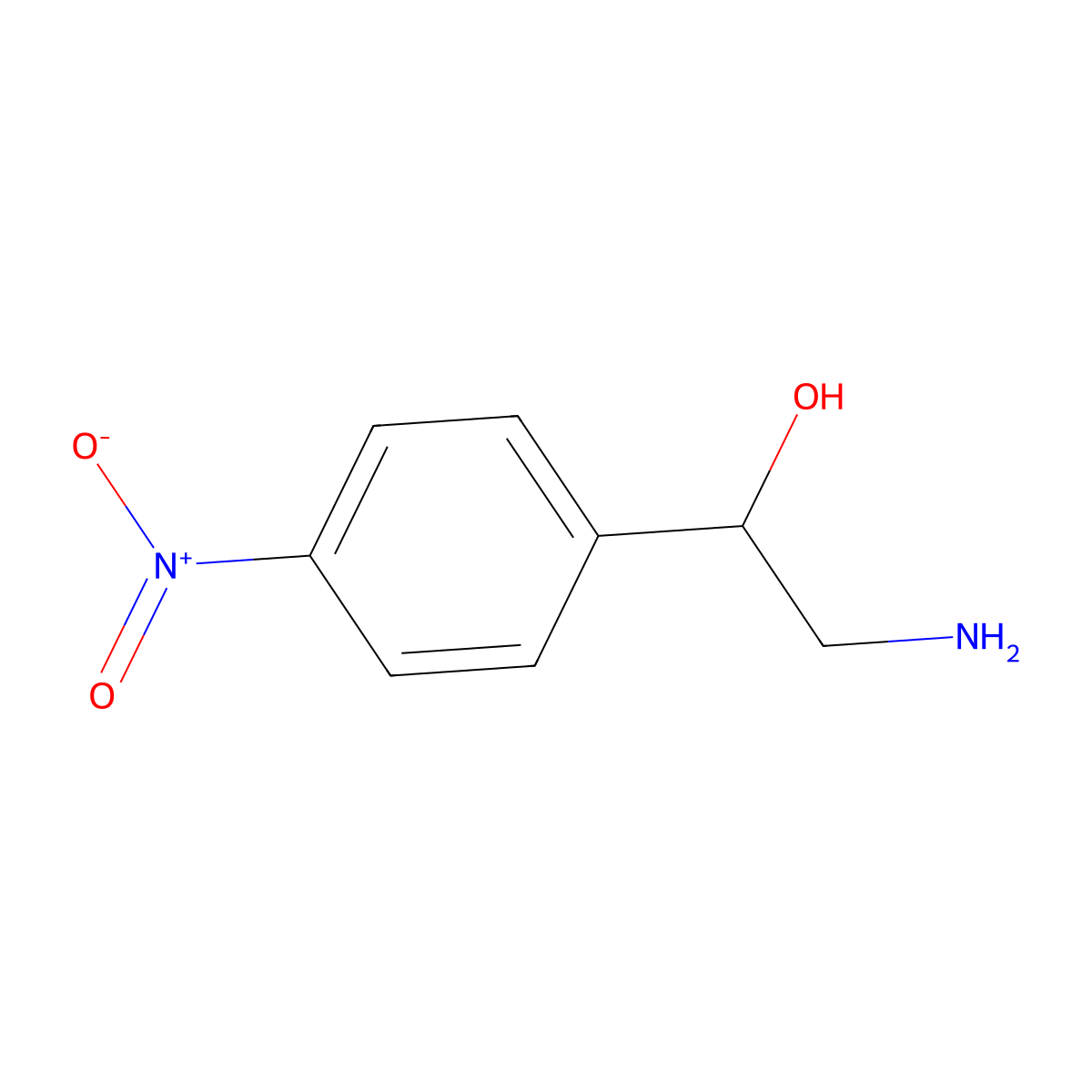 (r)-2-Amino-1-(4-nitrophenyl)ethanol molecular structure, CAS 129894-62-8