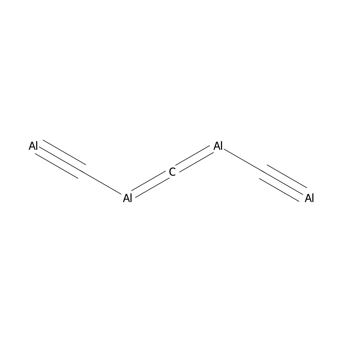 Aluminum carbide (Al4C3) molecular structure, CAS 1299-86-1