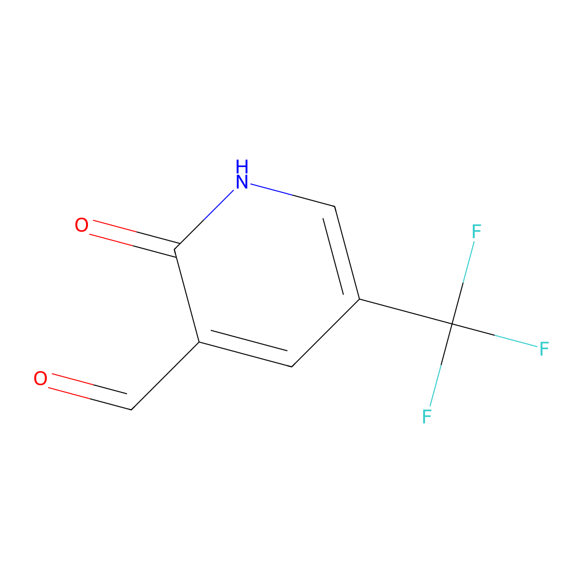 2-Hydroxy-5-(trifluoromethyl)nicotinaldehyde molecular structure, CAS 129904-48-9