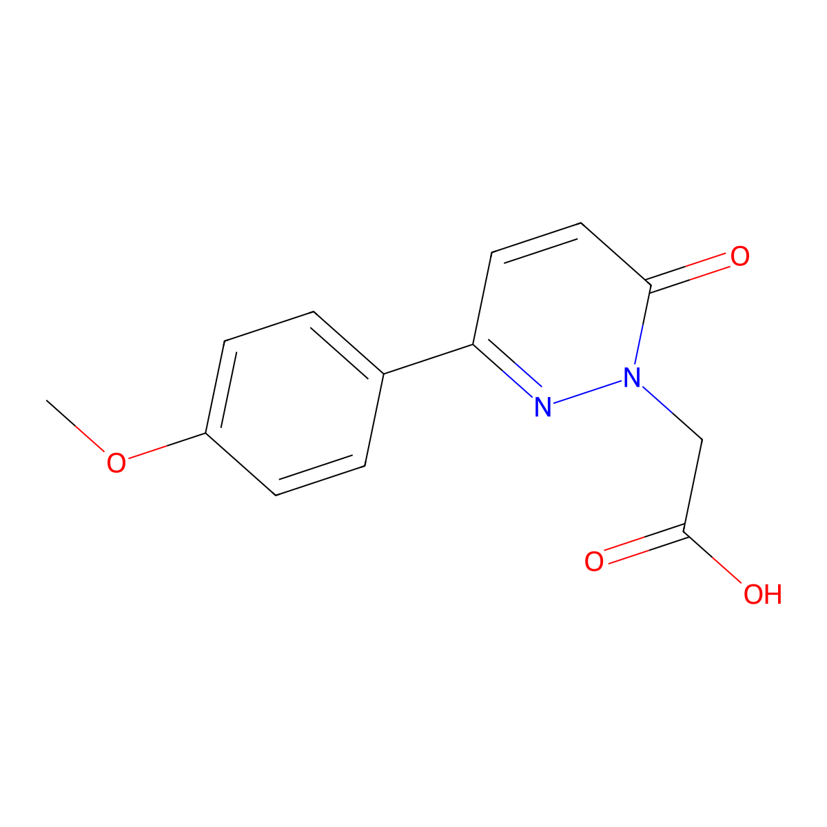 2-(3-(4-methoxyphenyl)-6-oxopyridazin-1(6H)-yl)acetic acid molecular structure, CAS 129904-89-8