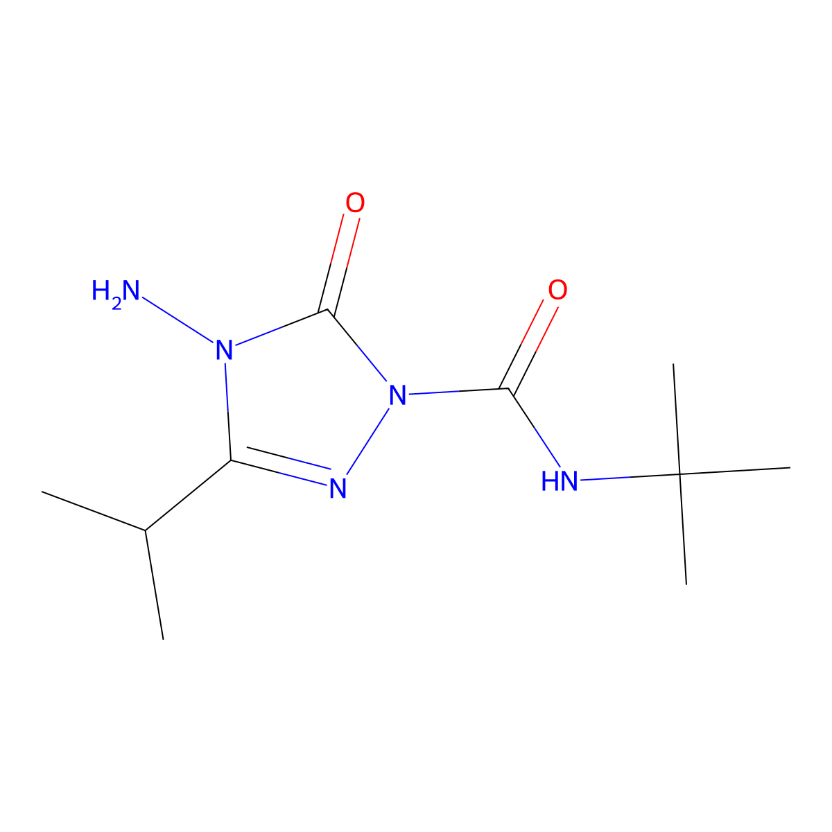 Amicarbazone molecular structure, CAS 129909-90-6