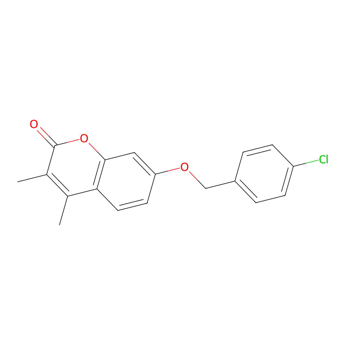 7-[(4-chlorobenzyl)oxy]-3,4-dimethyl-2H-chromen-2-one molecular structure, CAS 129910-59-4