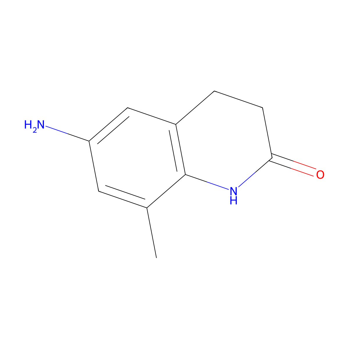 6-Amino-8-methyl-3,4-dihydroquinolin-2(1H)-one molecular structure, CAS 129911-96-2