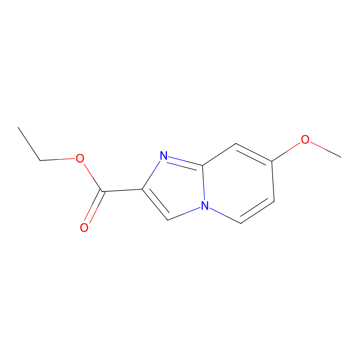 Ethyl 7-methoxyimidazo[1,2-a]pyridine-2-carboxylate molecular structure, CAS 129912-04-5
