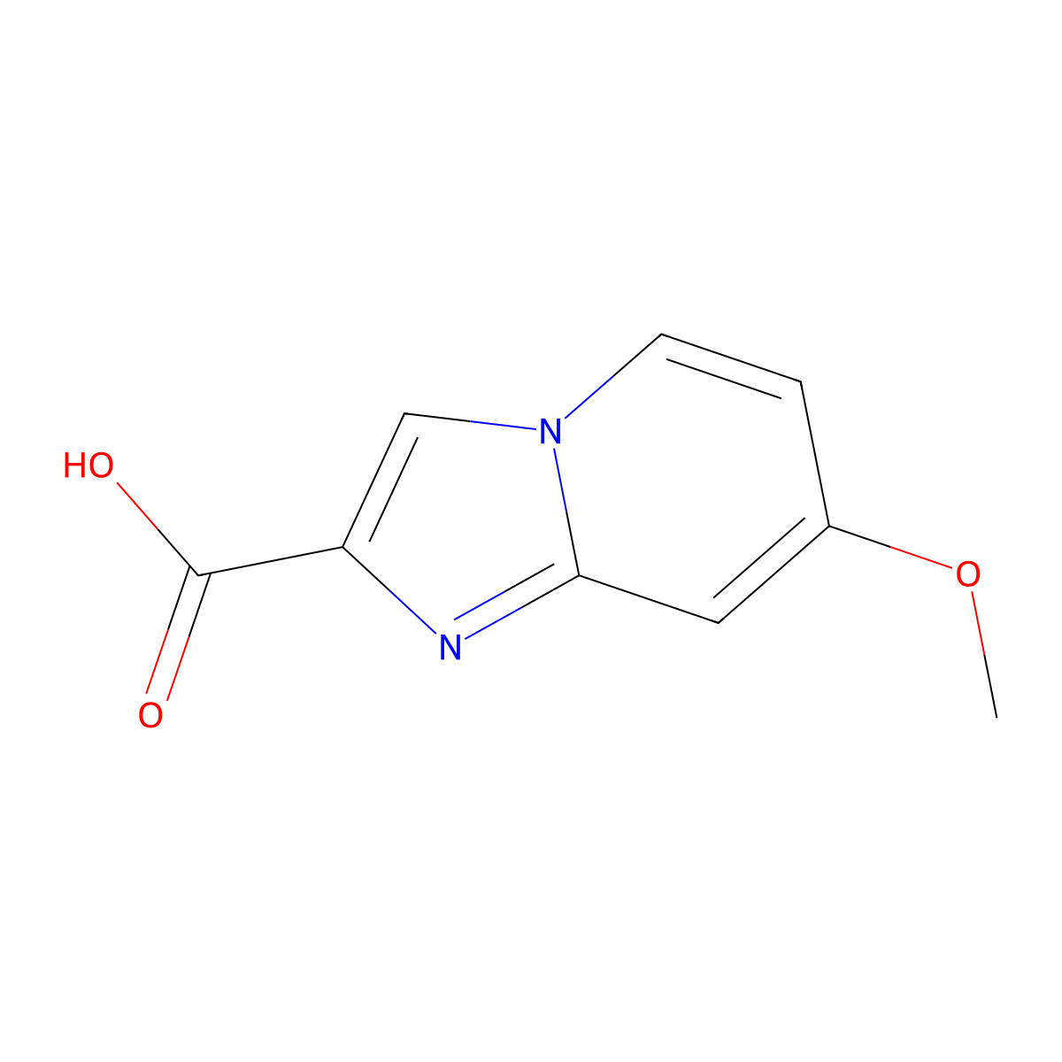 7-Methoxyimidazo(1,2-a)pyridine-2-carboxylic acid molecular structure, CAS 129912-15-8