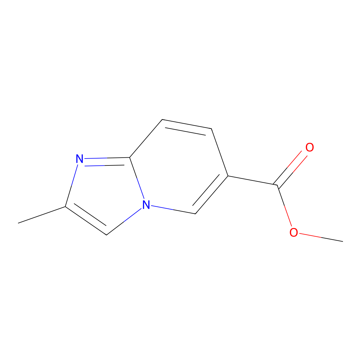 Methyl 2-methylimidazo[1,2-a]pyridine-6-carboxylate molecular structure, CAS 129912-28-3