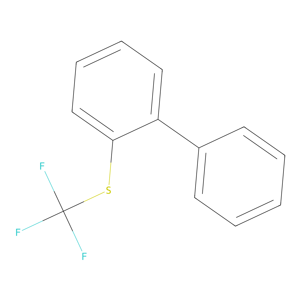 2-(Trifluoromethylthio)biphenyl molecular structure, CAS 129922-51-6