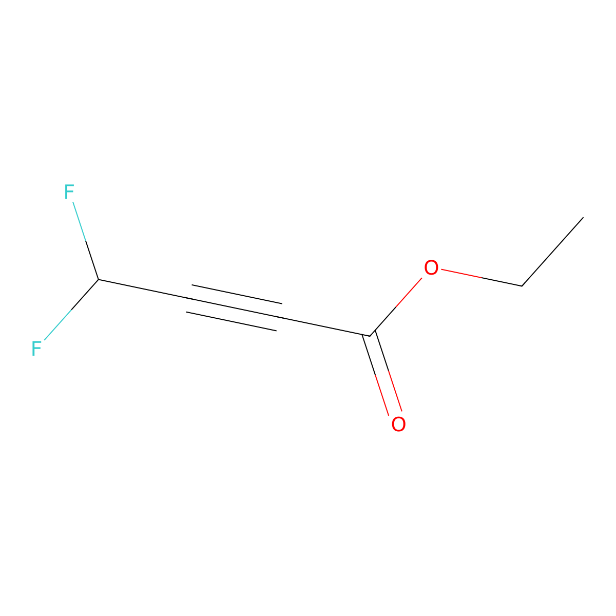Ethyl 4,4-difluorobut-2-ynoate molecular structure, CAS 129922-56-1