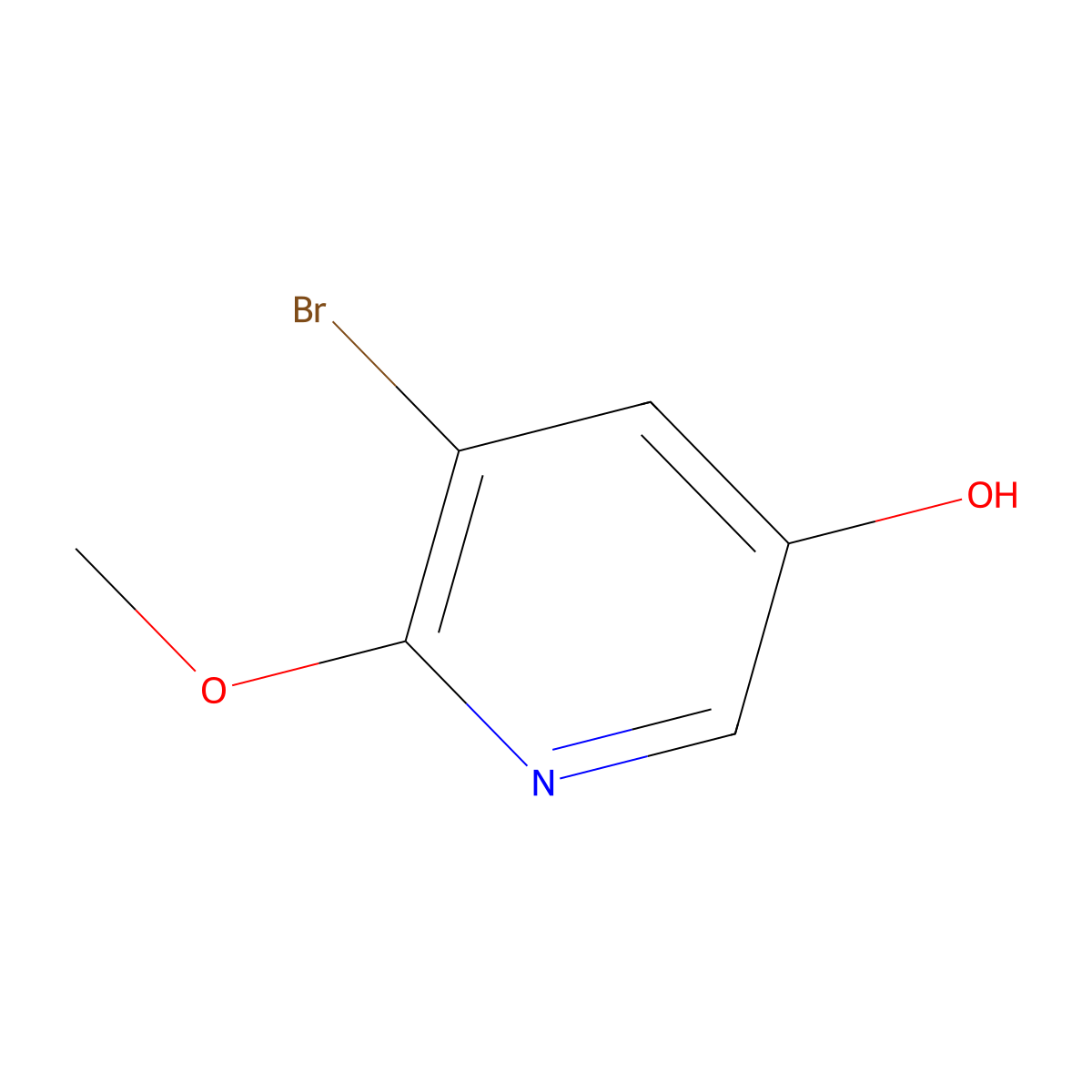 5-Bromo-6-methoxypyridin-3-ol molecular structure, CAS 1299312-97-2