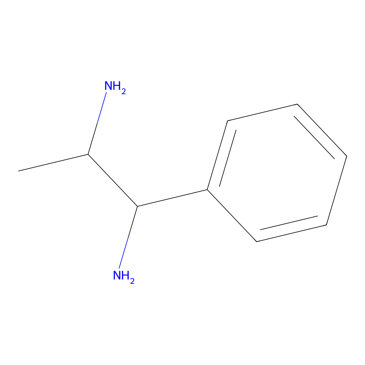 1-Phenylpropane-1,2-diamine molecular structure, CAS 129932-46-3