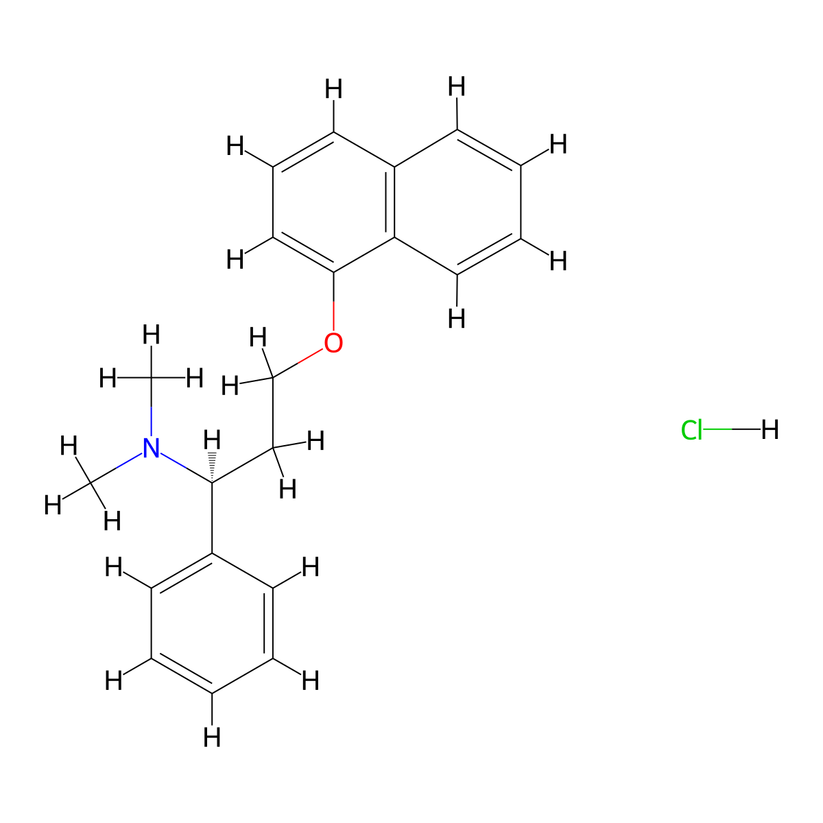 Dapoxetine Hydrochloride molecular structure, CAS 129938-20-1