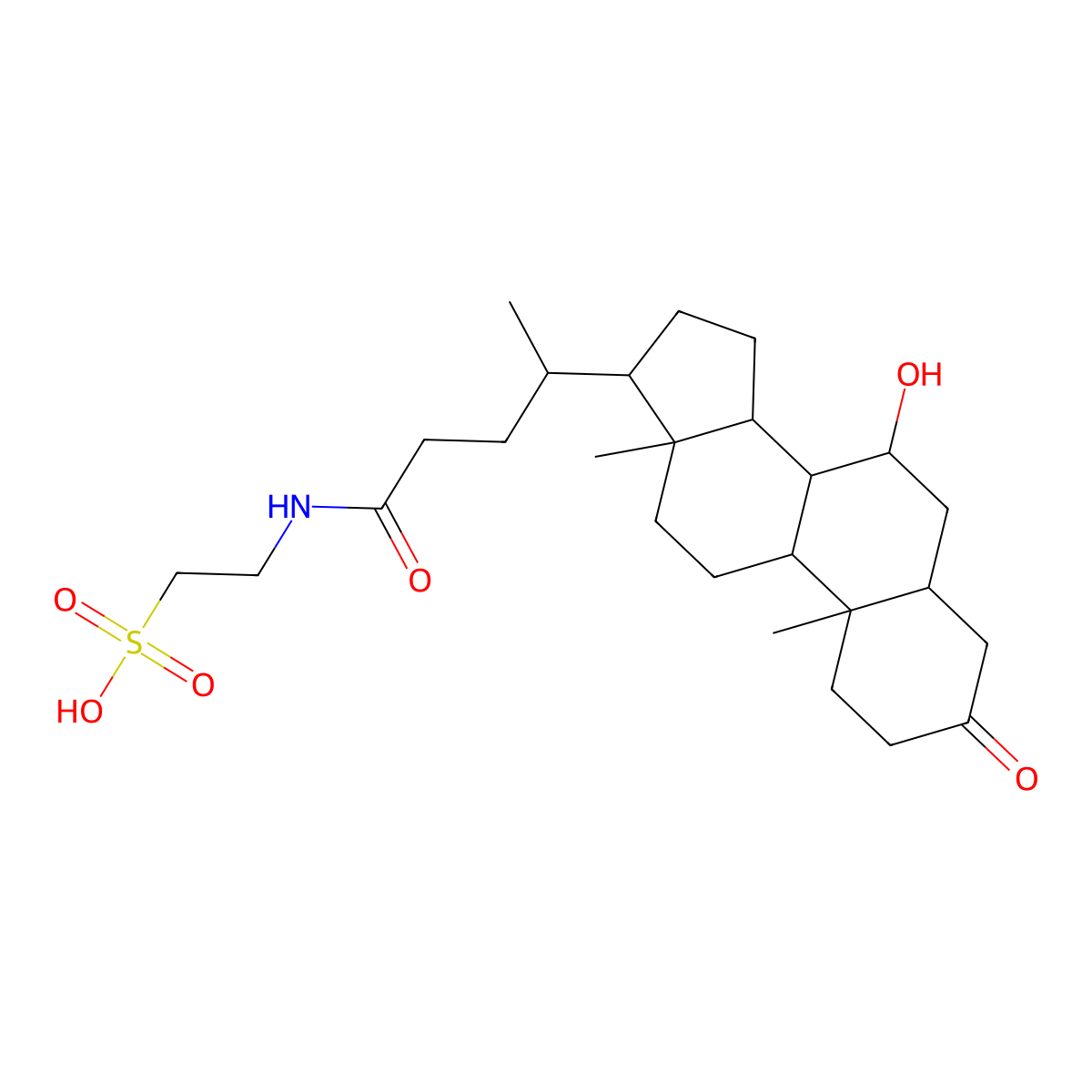 3-Keto-tauroursodeoxycholic acid molecular structure, CAS 129944-51-0