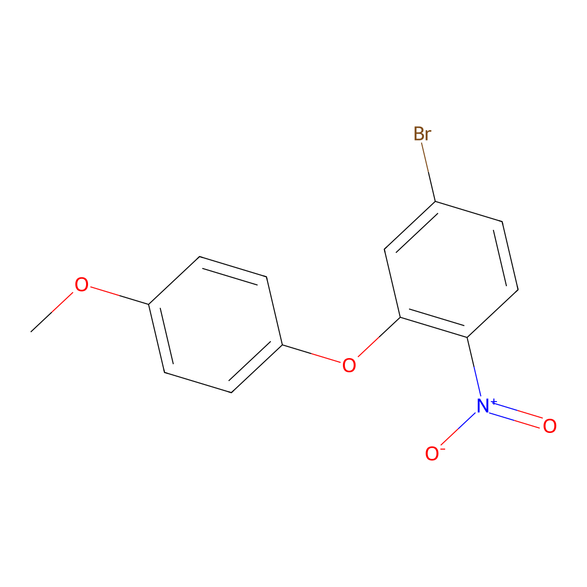 4-Bromo-2-(4-methoxy-phenoxy)nitrobenzene molecular structure, CAS 1299465-82-9