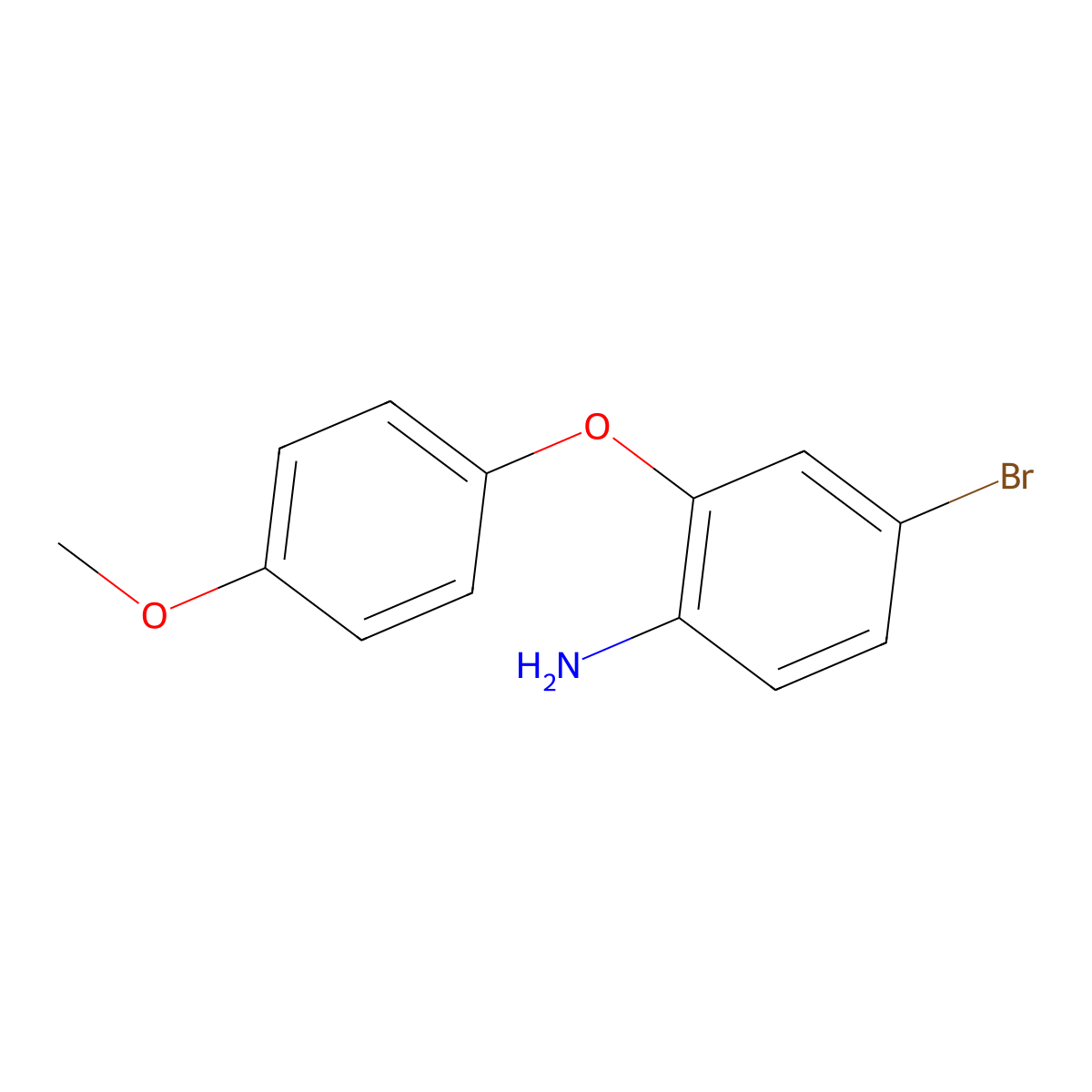 4-Bromo-2-(4-methoxy-phenoxy)-aniline molecular structure, CAS 1299465-83-0