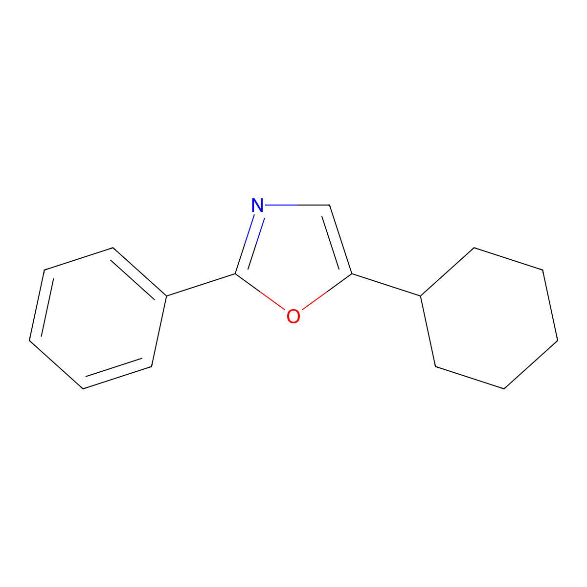 5-Cyclohexyl-2-phenyloxazole molecular structure, CAS 1299491-25-0