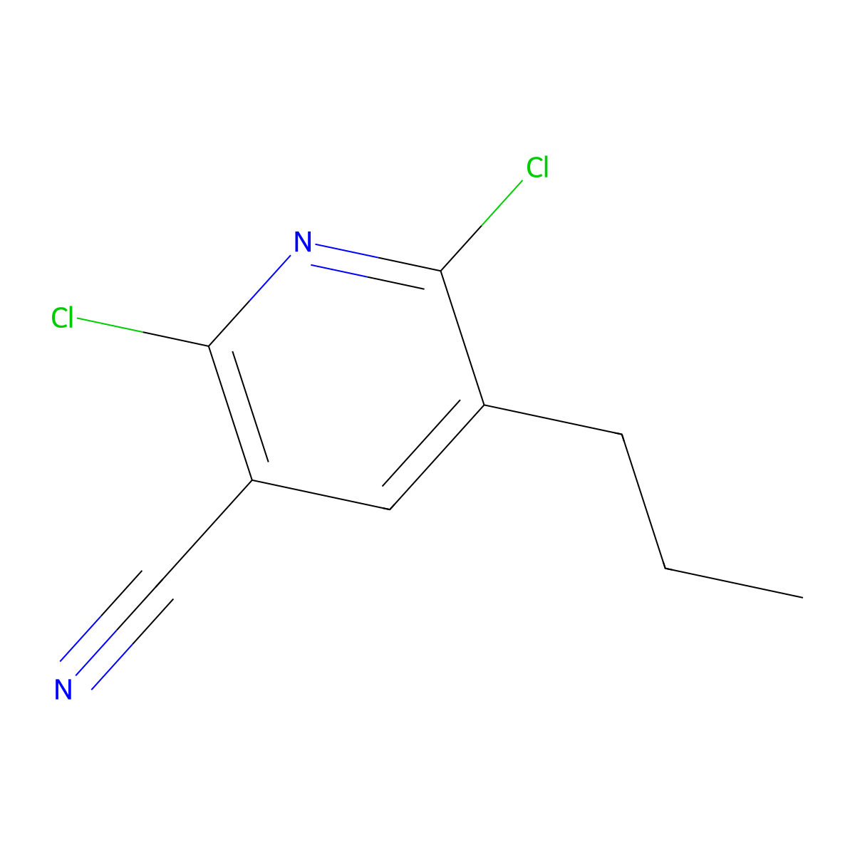 2,6-Dichloro-5-propylnicotinonitrile molecular structure, CAS 1299492-97-9