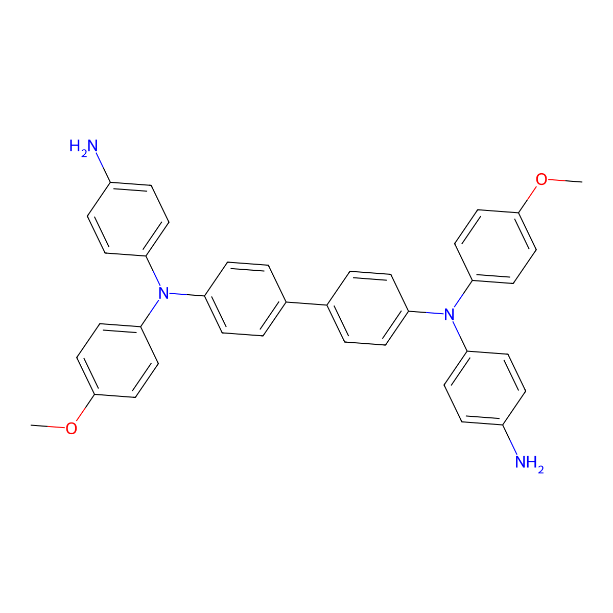 N1,N1'-([1,1'-Biphenyl]-4,4'-diyl)bis(N1-(4-methoxyphenyl)benzene-1,4-diamine) molecular structure, CAS 1299494-47-5