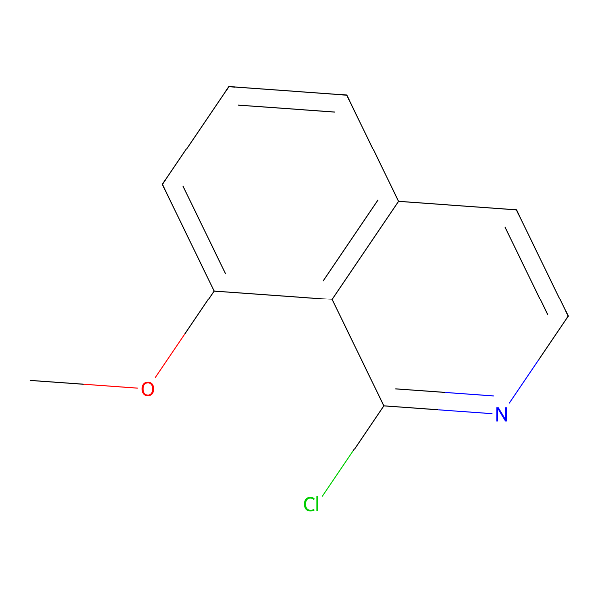 1-Chloro-8-methoxyisoquinoline molecular structure, CAS 129959-06-4