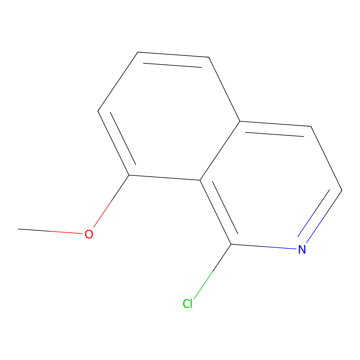 1-Chloro-8-methoxyisoquinoline molecular structure, CAS 129959-06-4