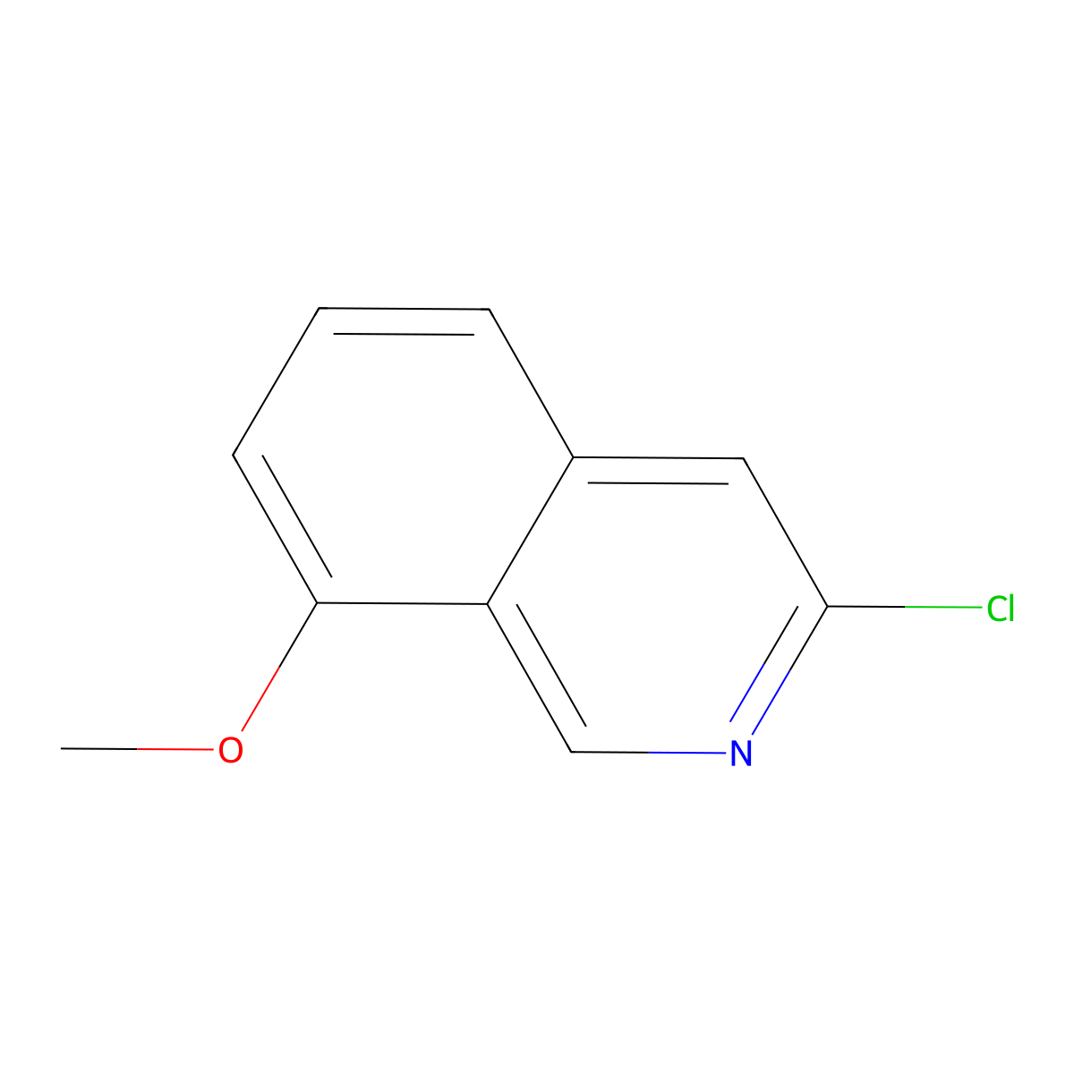 3-Chloro-8-methoxyisoquinoline molecular structure, CAS 129959-08-6