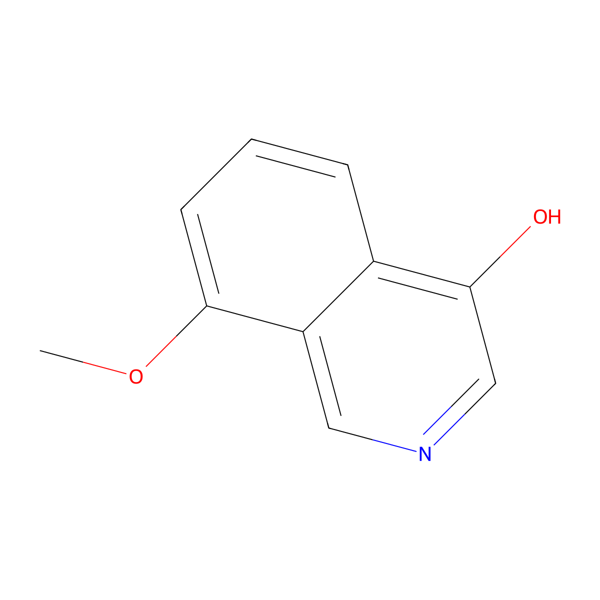 8-Methoxyisoquinolin-4-ol molecular structure, CAS 129959-10-0