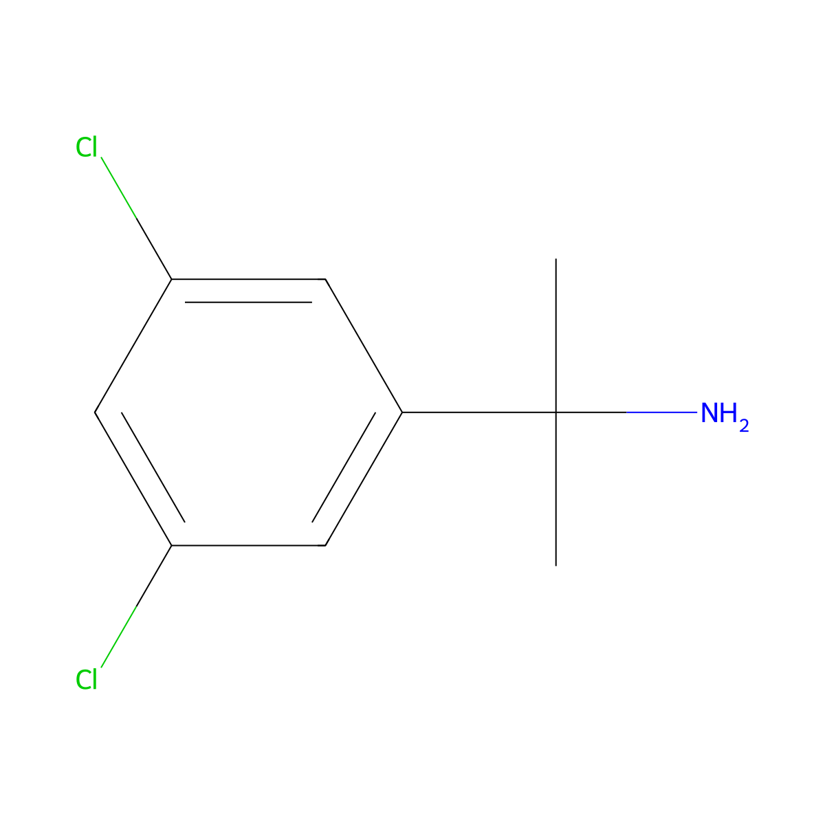 2-(3,5-Dichlorophenyl)propan-2-amine molecular structure, CAS 129960-45-8