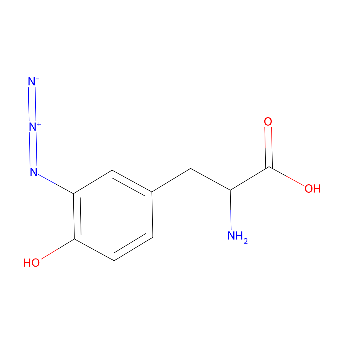 3-Azidotyrosine molecular structure, CAS 129960-90-3