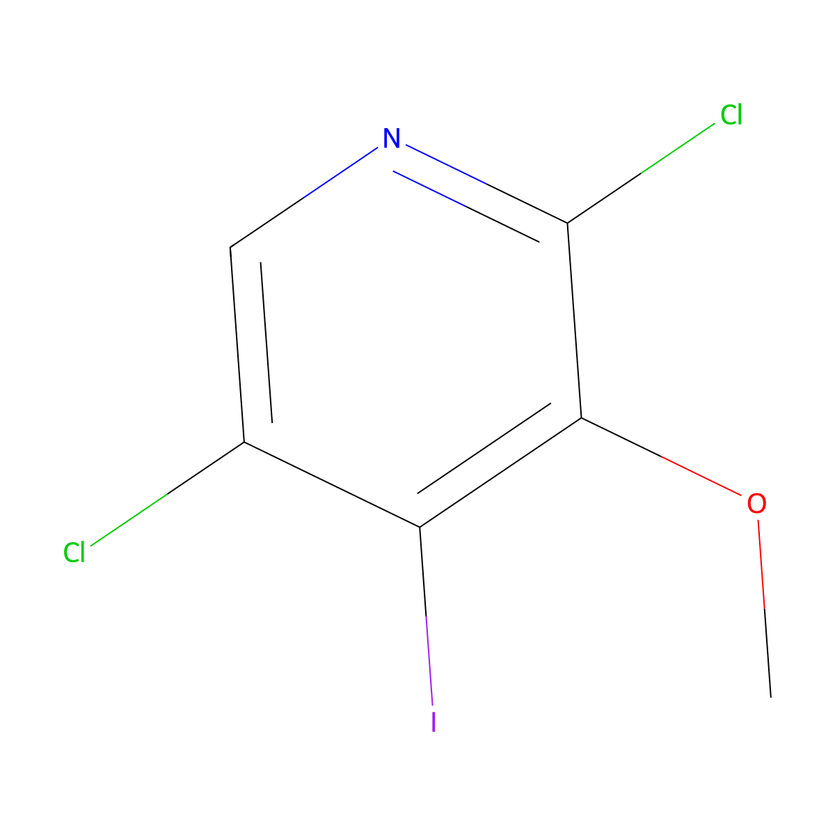 2,5-Dichloro-4-iodo-3-methoxypyridine molecular structure, CAS 1299607-34-3