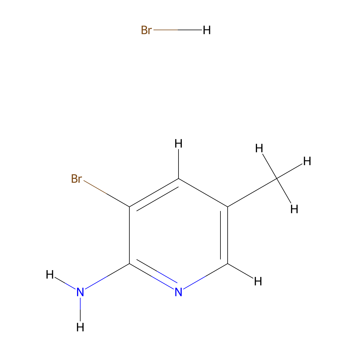 3-Bromo-5-methylpyridin-2-amine hydrobromide molecular structure, CAS 1299607-37-6