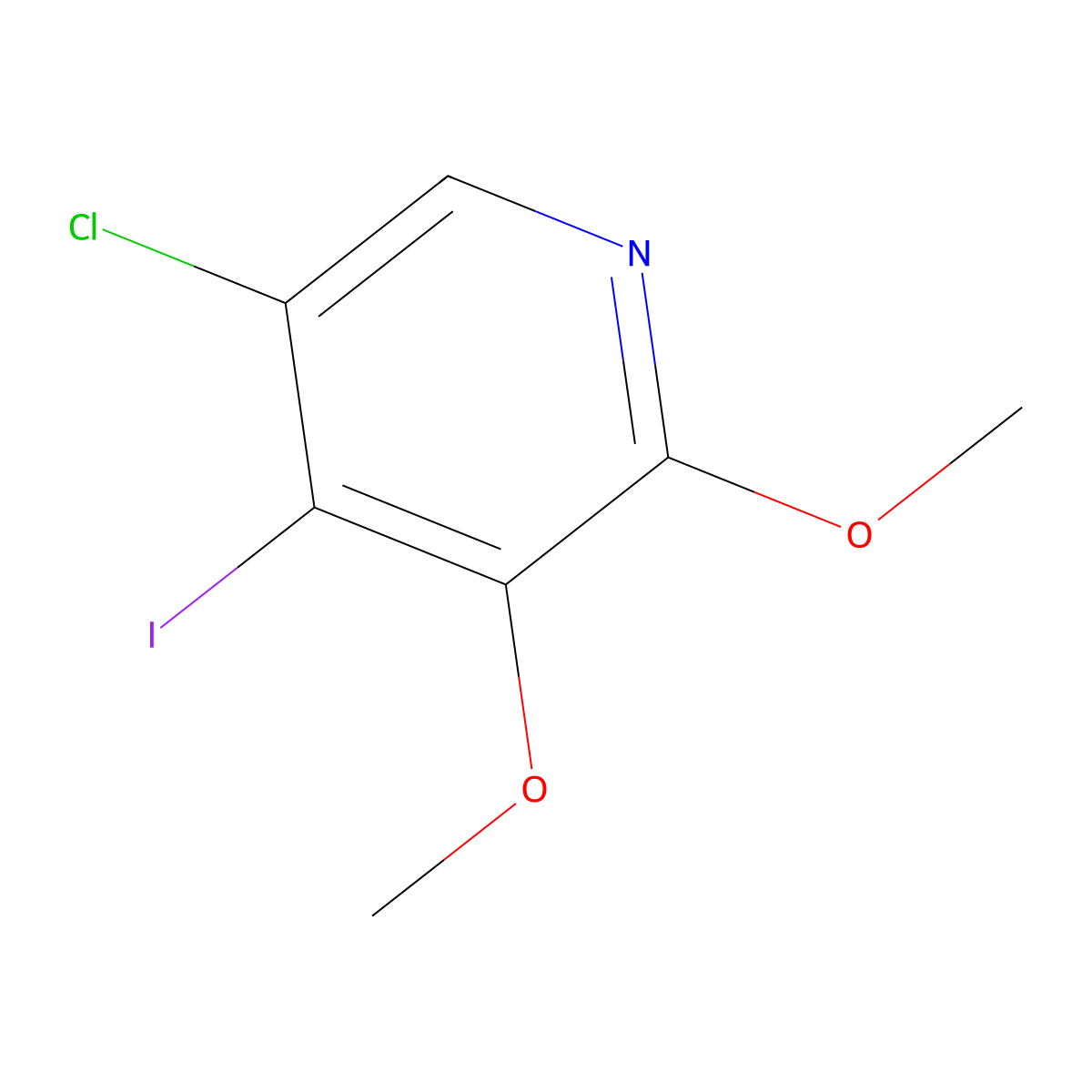 5-Chloro-4-iodo-2,3-dimethoxypyridine molecular structure, CAS 1299607-43-4