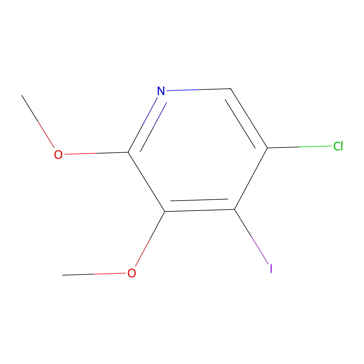 5-Chloro-4-iodo-2,3-dimethoxypyridine molecular structure, CAS 1299607-43-4