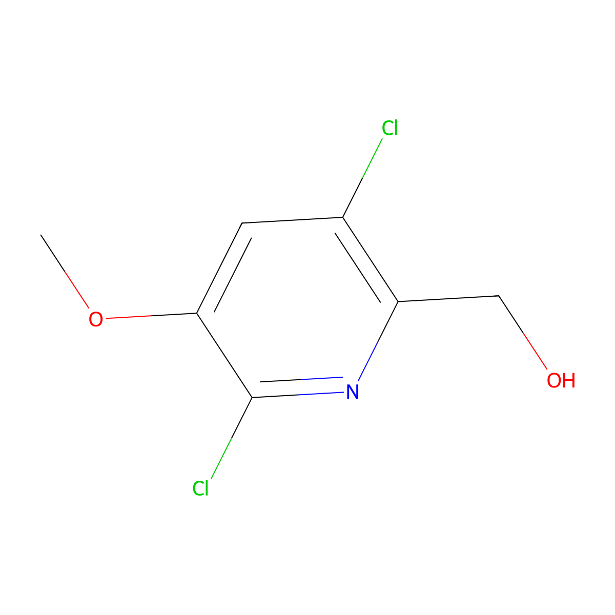 (3,6-Dichloro-5-methoxypyridin-2-yl)methanol molecular structure, CAS 1299607-48-9