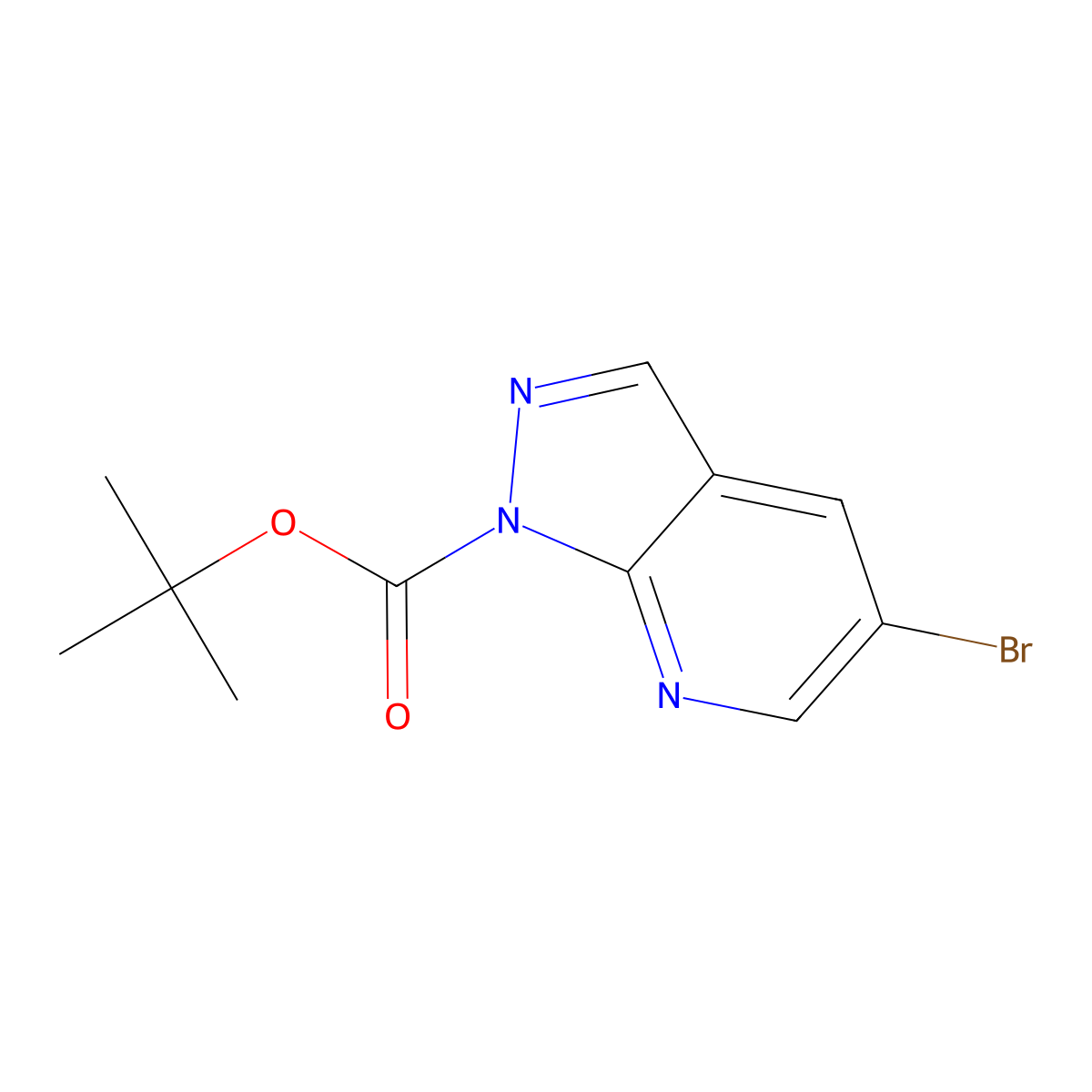 1-Boc-5-bromo-1H-pyrazolo[3,4-b]pyridine molecular structure, CAS 1299607-55-8