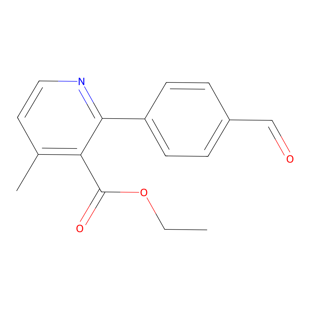 2-(4-Formyl-phenyl)-4-methyl-nicotinic acid ethyl ester molecular structure, CAS 1299607-58-1