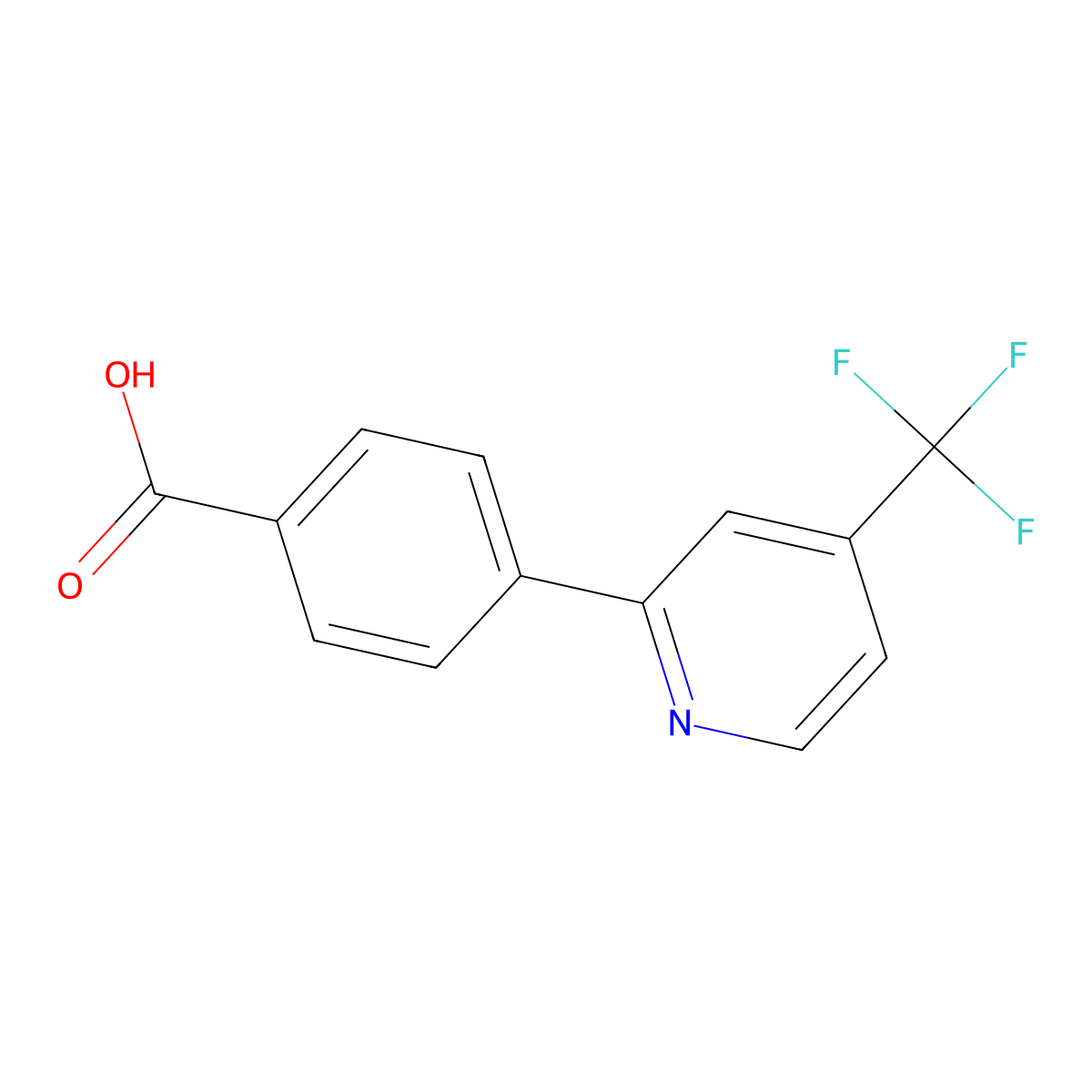 4-(4-Trifluoromethyl-pyridin-2-yl)-benzoic acid molecular structure, CAS 1299607-71-8