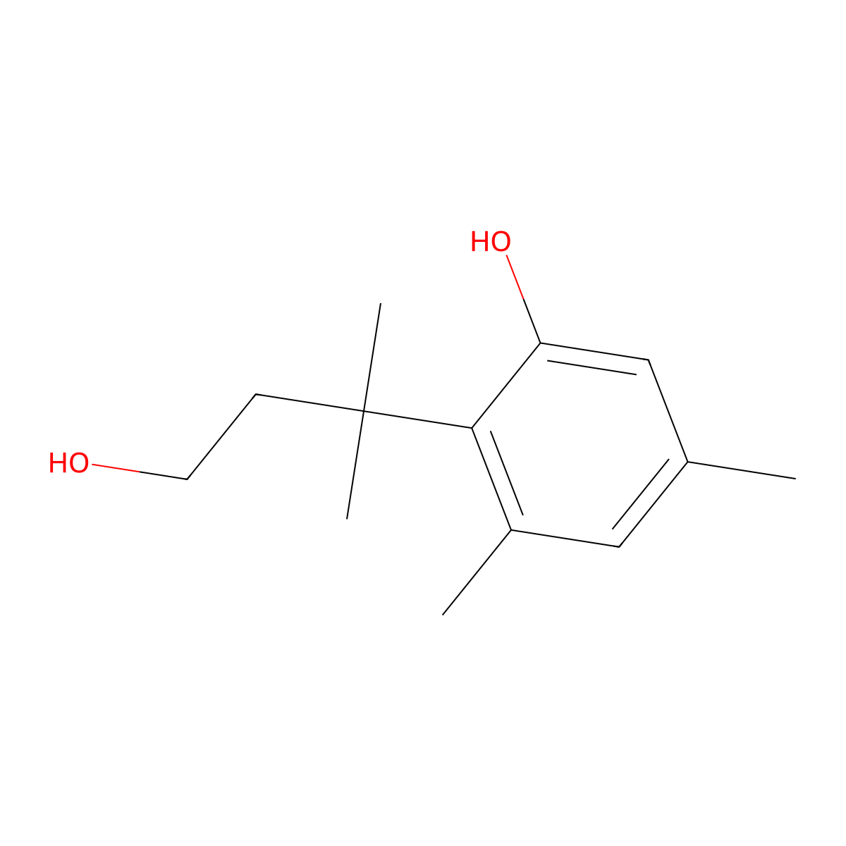 2-(4-Hydroxy-2-methylbutan-2-yl)-3,5-dimethylphenol molecular structure, CAS 129967-42-6