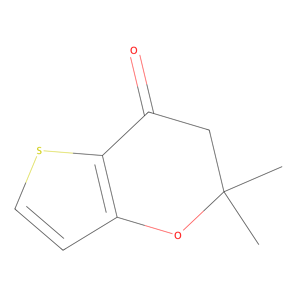 5,5-dimethyl-5H,6H,7H-thieno[3,2-b]pyran-7-one molecular structure, CAS 129969-30-8