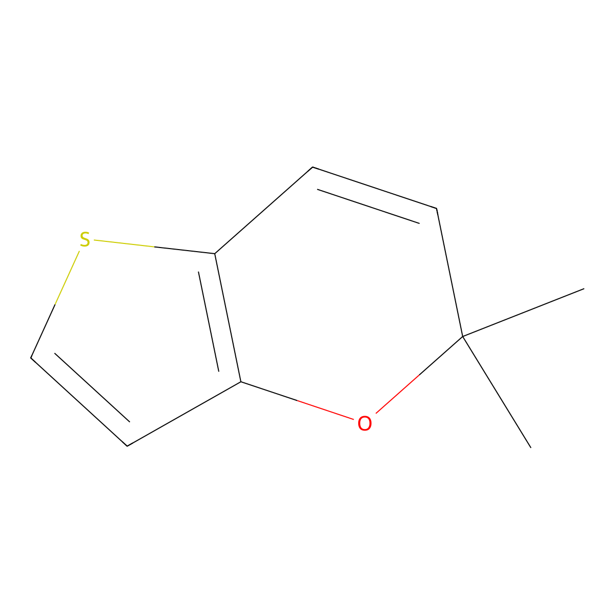 5,5-Dimethyl-5H-thieno[3,2-b]pyran molecular structure, CAS 129969-32-0