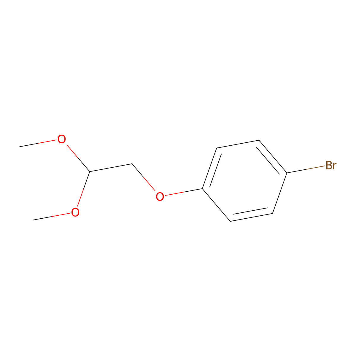 1-Bromo-4-(2,2-dimethoxyethoxy)benzene molecular structure, CAS 129969-69-3